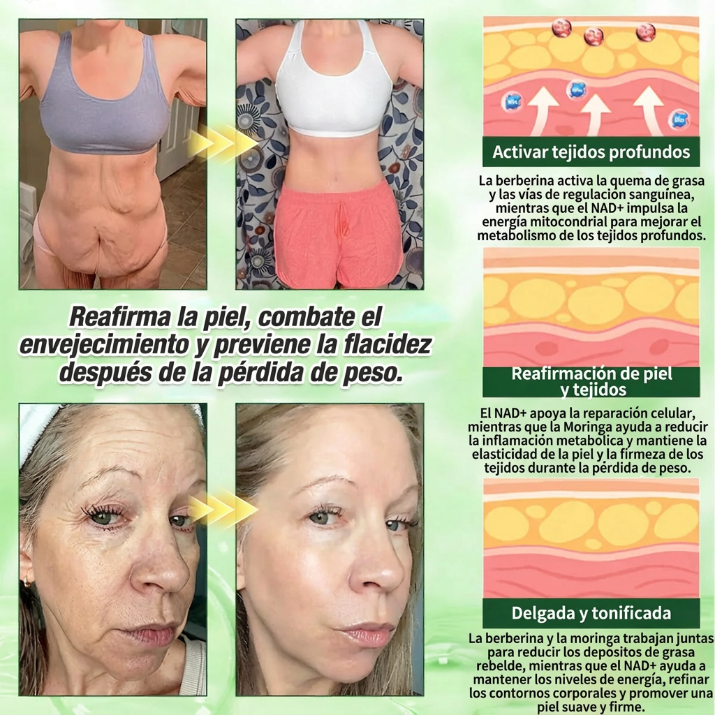 BELLAVORA® Moringa Berberine × NAD Parche 10-en-1 de Nanomicroagujas